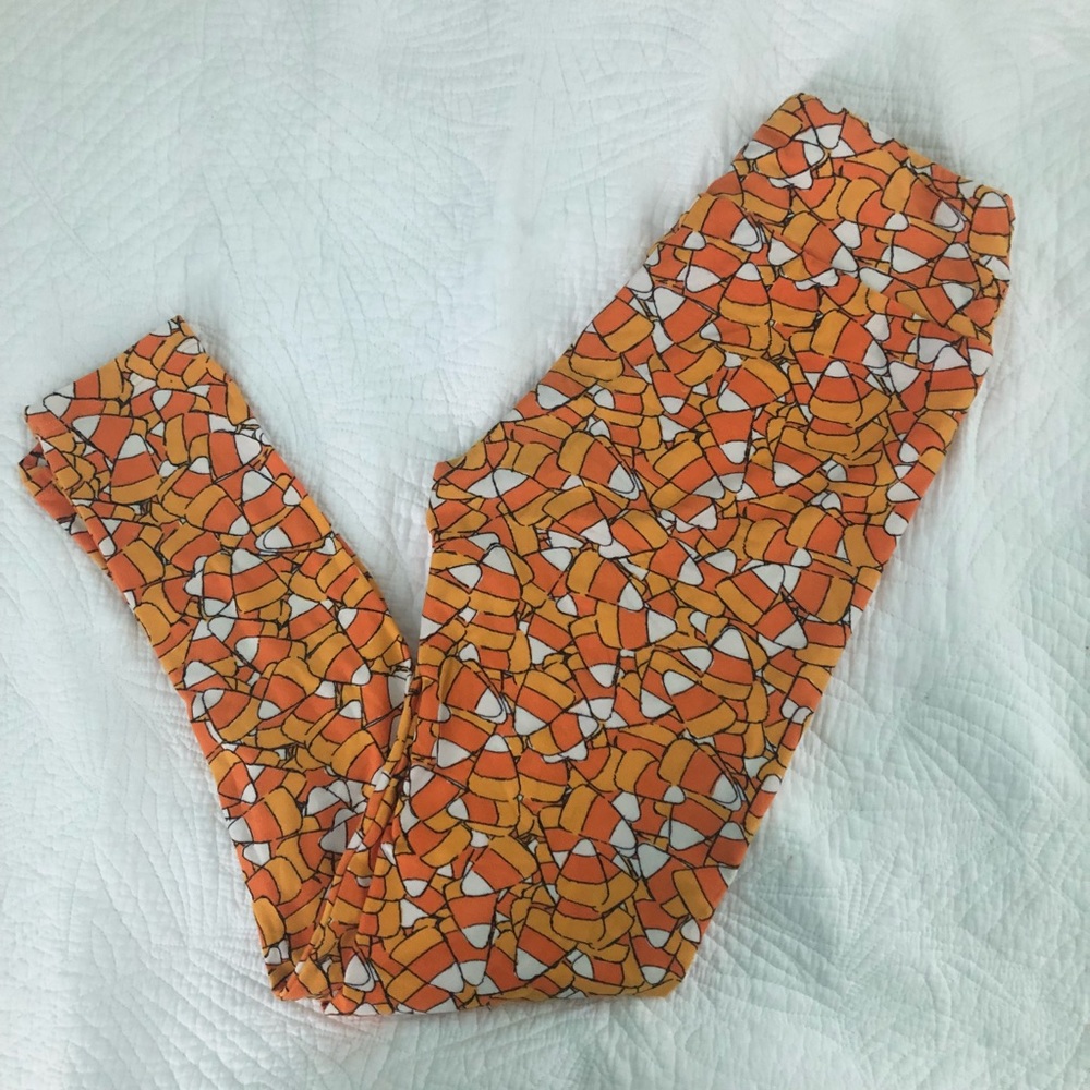 LulaRoe Halloween candy corn leggings